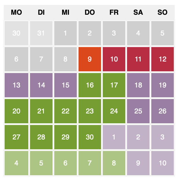 Onlinekalender - jetzt buchen