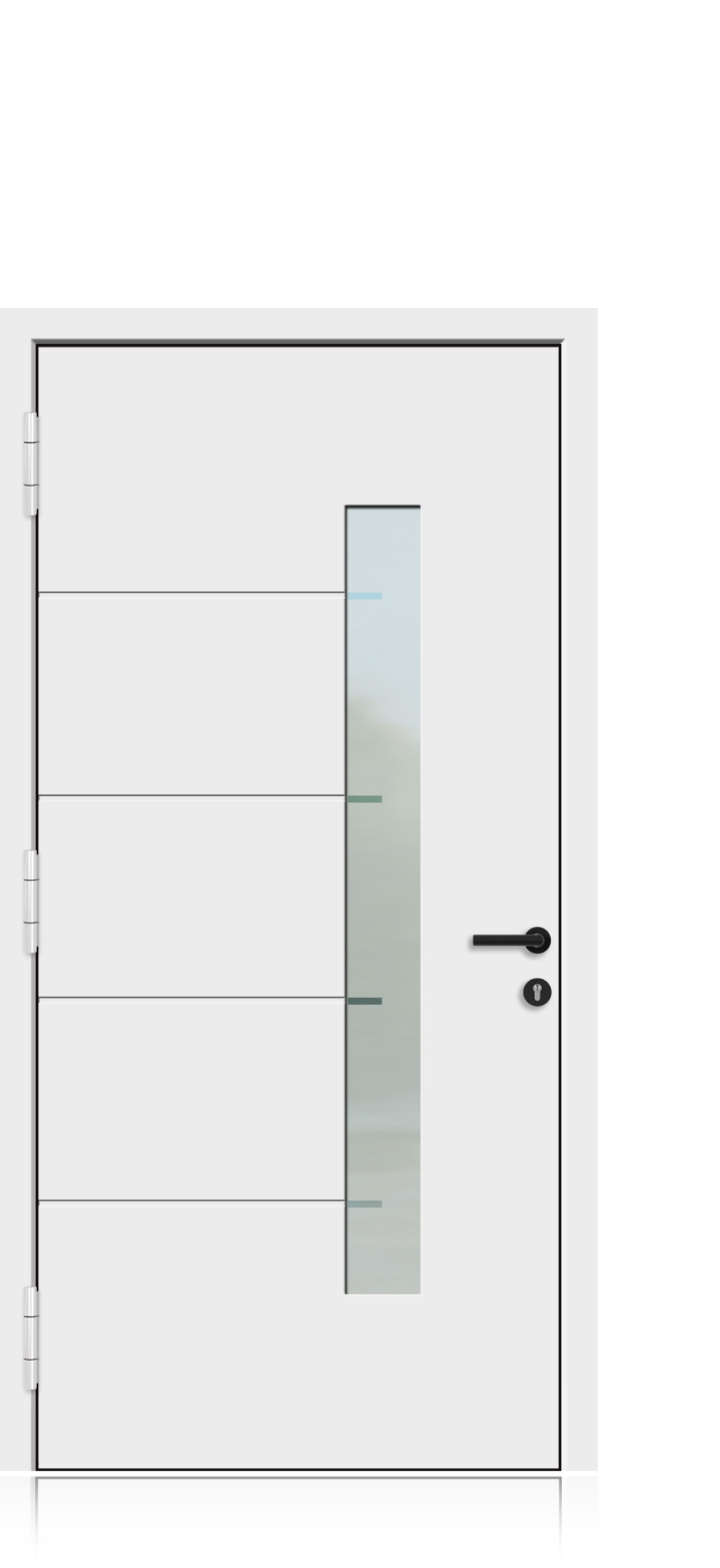 Aluminium Design Haustür - Compact Line Havanna - Innenansicht